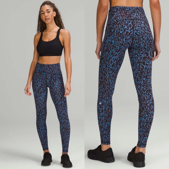 lululemon athletica Pants - Lululemon Swift Speed High-Rise Tight 28" Leopard Camo Blue Nile Multi s…